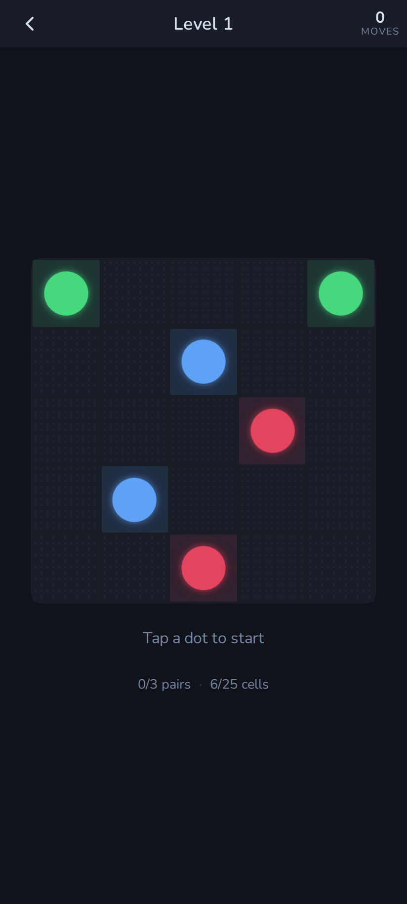 ChromaLink gameplay — connect matching color tiles